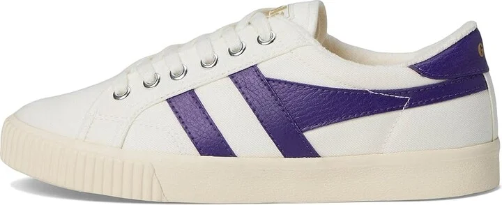 Gola Tennis Mark Cox Women's Shoes Off-White/Violet : 5 B - Medium, Synthetic/Textile - Image 6