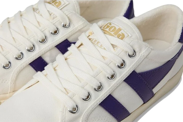 Gola Tennis Mark Cox Women's Shoes Off-White/Violet : 5 B - Medium, Synthetic/Textile - Image 7