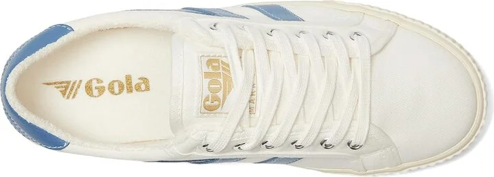 Gola Tennis Mark Cox Women's Shoes Off-White/Vista Blue : 5 B - Medium, Canvas/Textile - Image 2