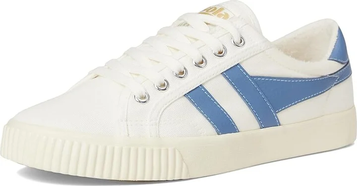 Gola Tennis Mark Cox Women's Shoes Off-White/Vista Blue : 5 B - Medium, Canvas/Textile - Image 5