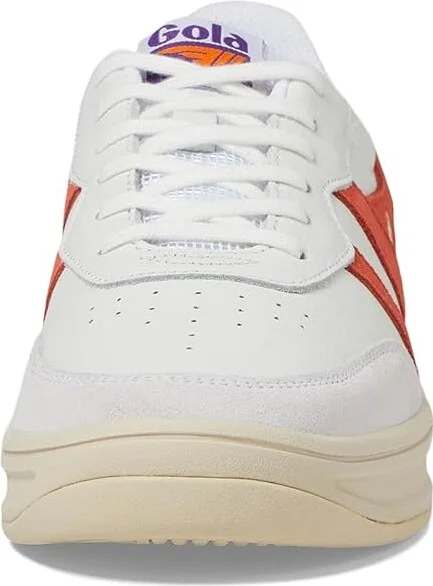Gola Topspin Women's Shoes Off-White/Hot Coral/Royal Purple : 8 B - Medium, Leather - Image 5