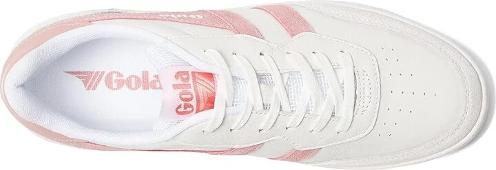 Gola Topspin Women's Shoes White/Dusty Rose/Coral Pink : 5 B - Medium, Leather - Image 2