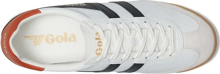 Gola Torpedo Leather Men's Shoes White/Black/Moody Orange : 9 D - Medium - Image 2