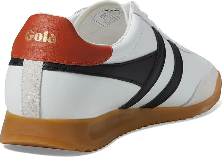 Gola Torpedo Leather Men's Shoes White/Black/Moody Orange : 9 D - Medium - Image 4