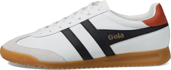 Gola Torpedo Leather Men's Shoes White/Black/Moody Orange : 9 D - Medium - Image 6