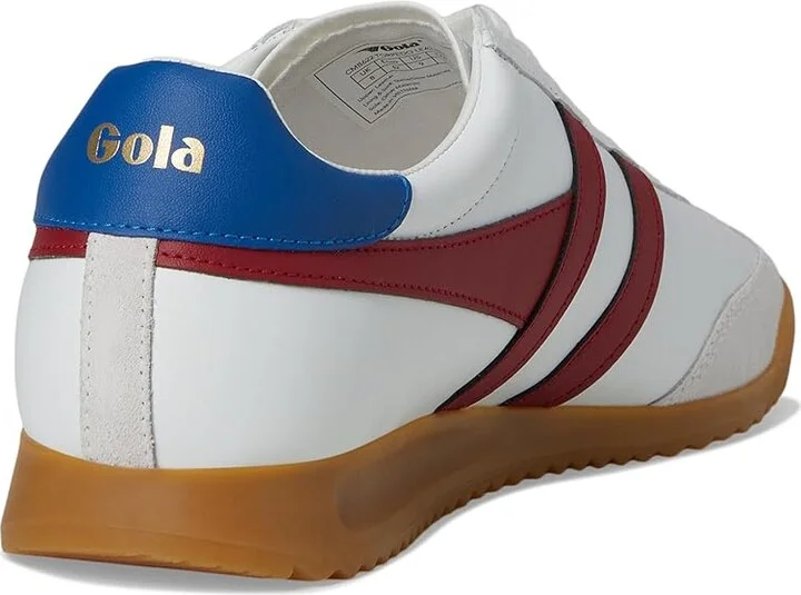 Gola Torpedo Leather Men's Shoes White/Black/Moody Orange : 9 D - Medium - Image 9