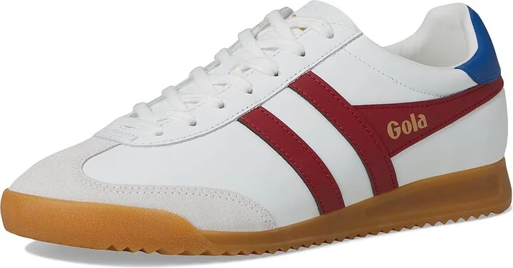 Gola Torpedo Leather Men's Shoes White/Black/Moody Orange : 9 D - Medium - Image 10