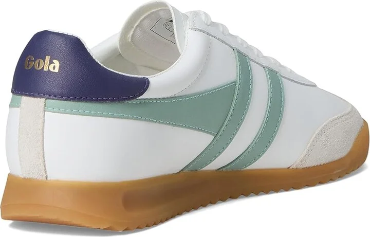 Gola Torpedo Leather Women's Shoes White/Surf/Plum : 8 B - Medium - Image 4