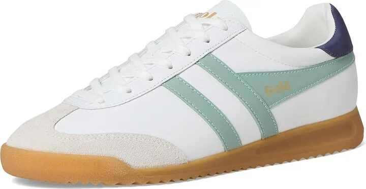 Gola Torpedo Leather Women's Shoes White/Surf/Plum : 8 B - Medium - Image 5