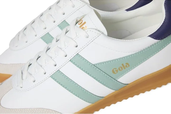 Gola Torpedo Leather Women's Shoes White/Surf/Plum : 8 B - Medium - Image 7