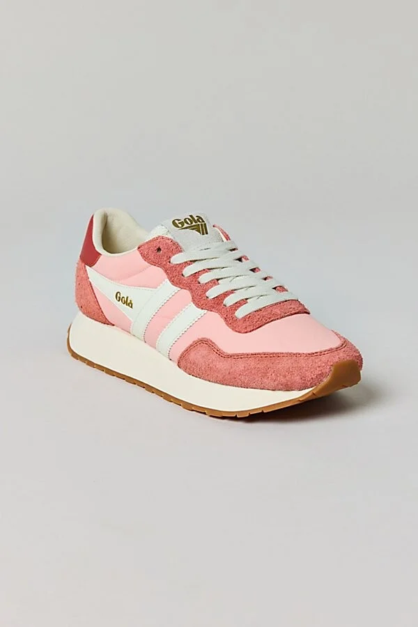 Gola Women's Arizona Sneaker in Pale Pink/Clay/Off - Image 3