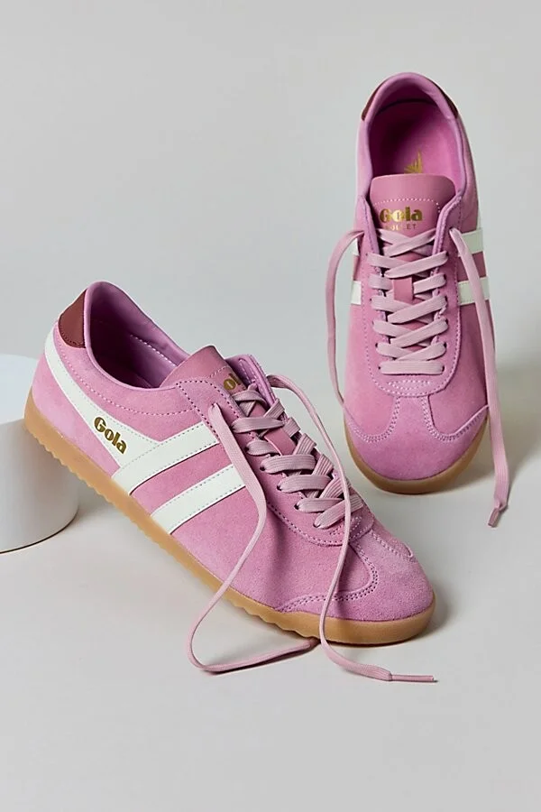 Gola Women's Bullet Suede Sneaker in Surf/Off White/Pale Gum - Image 9