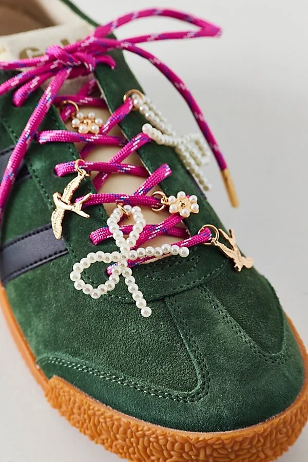 Gola Women's Elan Sneaker in Evergreen/Black/Fuchsia - Image 5