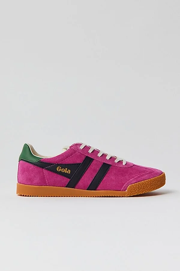 Gola Women's Elan Sneaker in Evergreen/Black/Fuchsia - Image 6