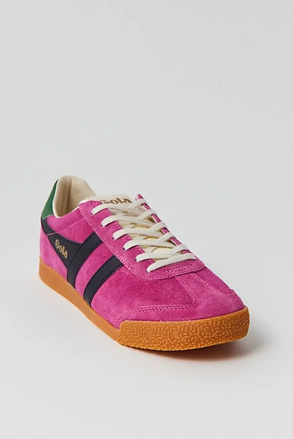 Gola Women's Elan Sneaker in Evergreen/Black/Fuchsia - Image 7