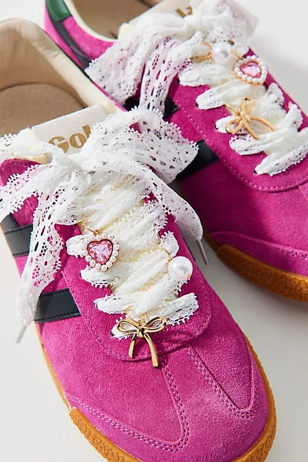 Gola Women's Elan Sneaker in Evergreen/Black/Fuchsia - Image 10