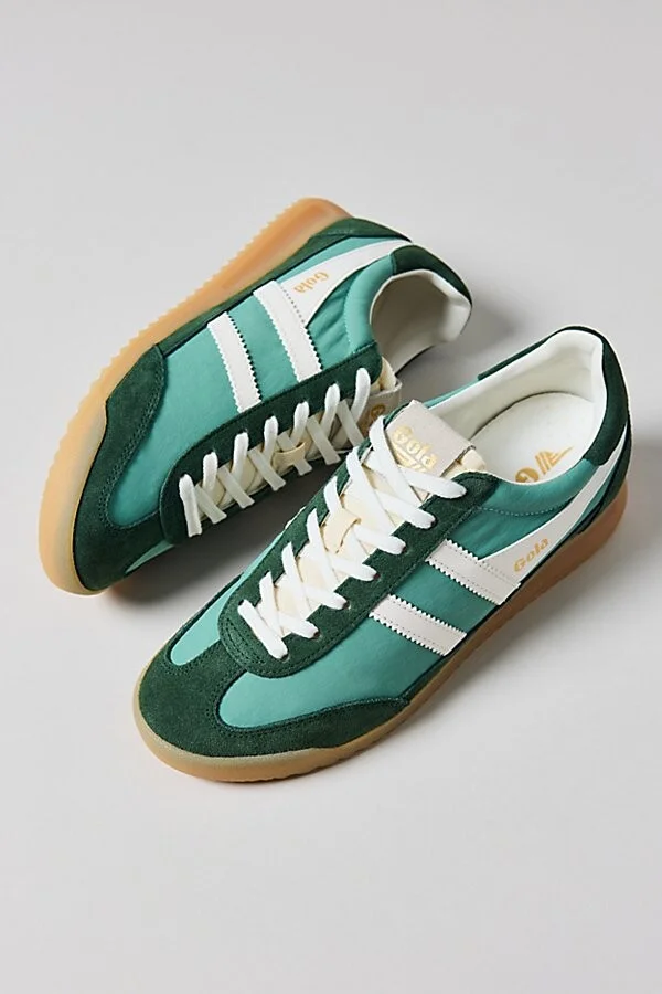 Gola Women's Firefly Sneaker in Green Mist/Evergreen/Off White
