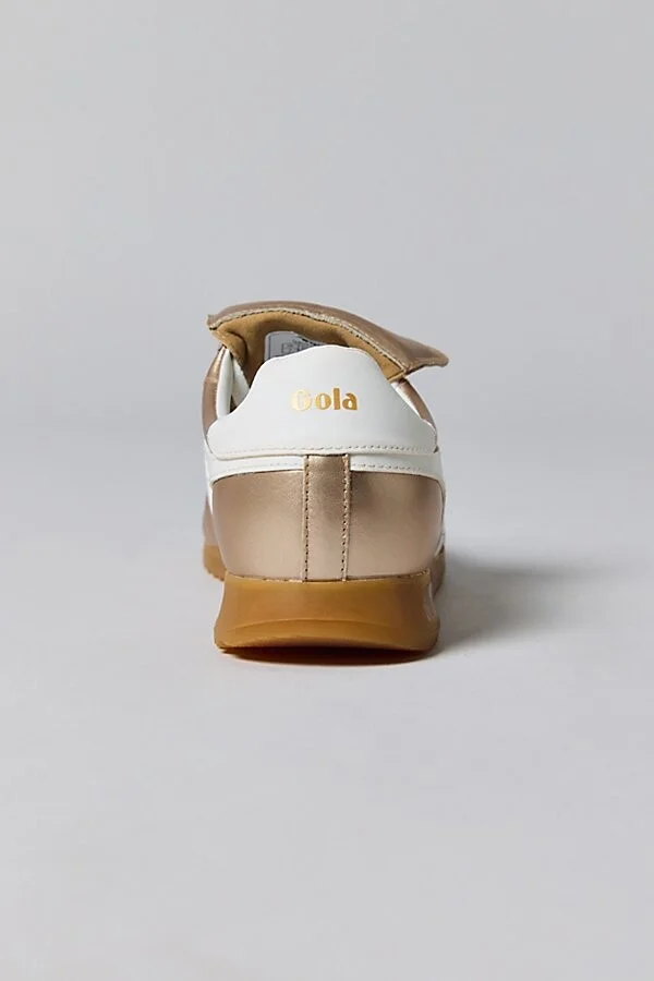 Gola Women's Stadium '86 Metallic Sneaker in Gold/Off White - Image 4