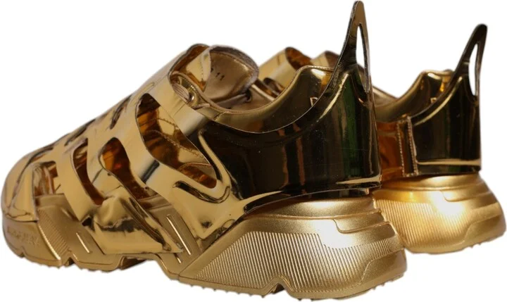 Gold Daymaster Leather Low Top Sneakers Men's Shoes (Pre-Owned) - Image 4
