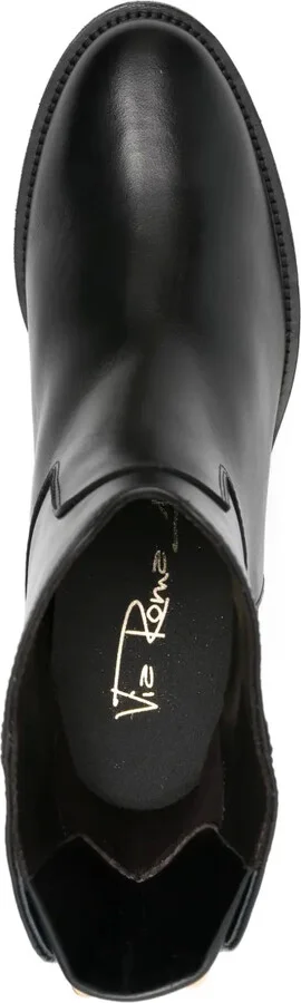 Gold-Detail Leather Boots - Image 4