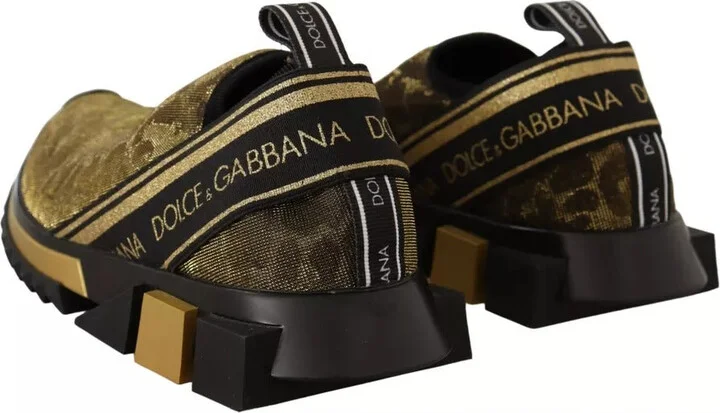 Gold Glitter Leopard Sorrento Sneakers Women's Shoes - Image 5