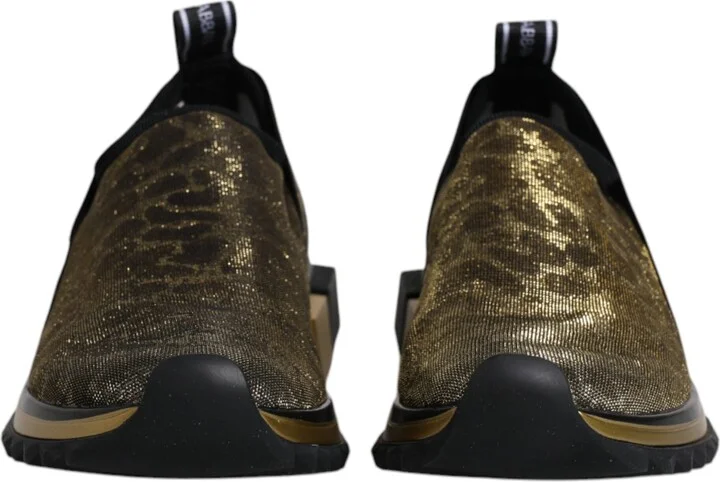Gold Glitter Leopard Sorrento Sneakers Women's Shoes (Pre-Owned) - Image 2