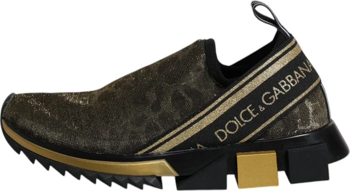 Gold Glitter Leopard Sorrento Sneakers Women's Shoes (Pre-Owned) - Image 6
