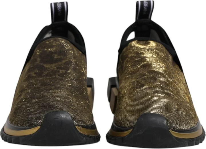 Gold Glitter Leopard Sorrento Sneakers Women's Shoes (Pre-Owned) - Image 2