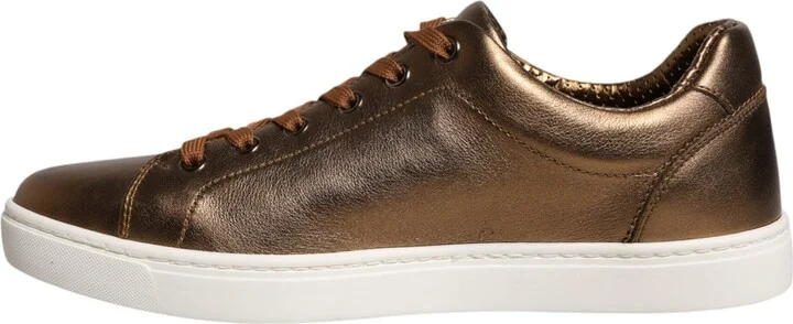 Gold Leather Logo London Men Sneaker Men's Shoes - Image 5