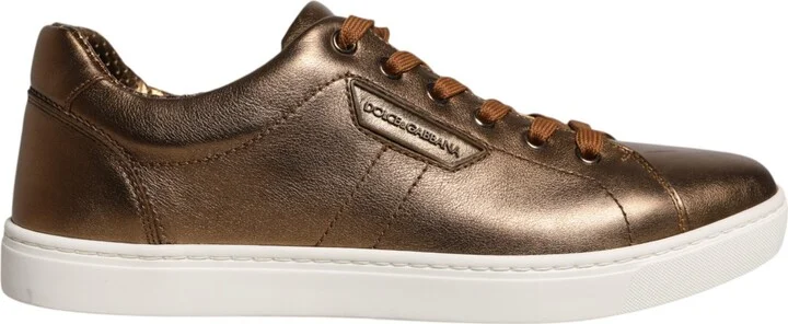 Gold Leather Logo London Men Sneaker Men's Shoes
