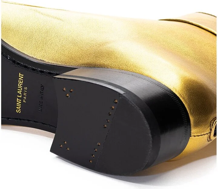 Gold Leather Women's Boot - Image 5