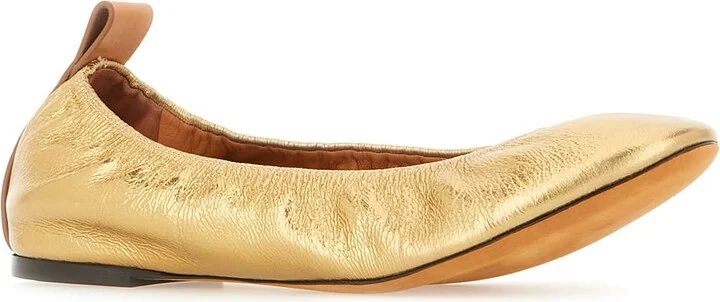 Gold Nappa Ballerinas - Image 2