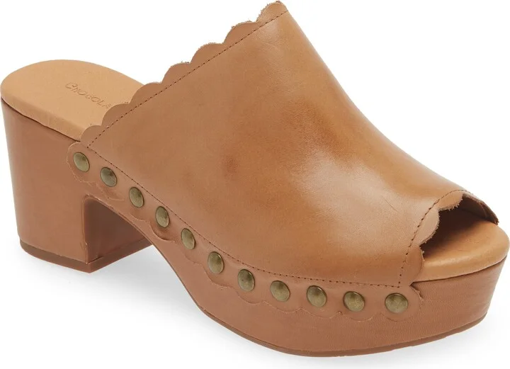 Gold Platform Slide Sandal