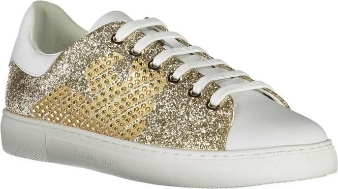 Gold Polyester Women Women's Sneaker - Image 2