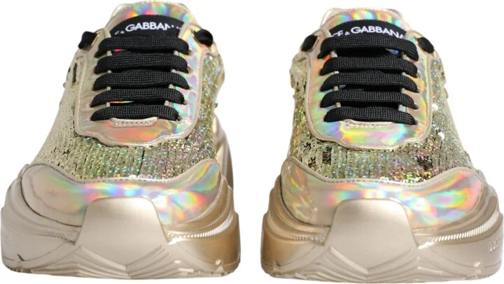 Gold Sequin Iridiscent Daymaster Sneakers Men's Shoes - Image 2