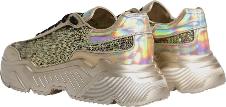 Gold Sequin Iridiscent Daymaster Sneakers Men's Shoes - Image 5