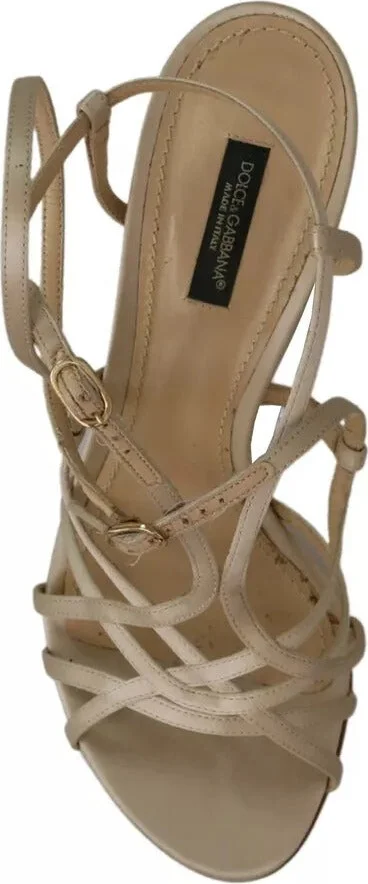 Gold Silk Ankle Strap Heels Sandals Women's Shoes (Pre-Owned) - Image 3