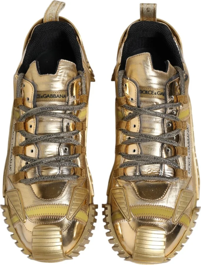 Gold Stretch Lace Up NS1 Sneakers Men's Shoes (Pre-Owned) - Image 3