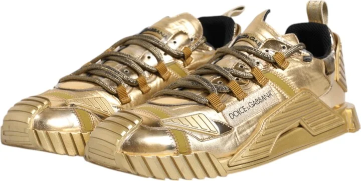 Gold Stretch Lace Up NS1 Sneakers Men's Shoes (Pre-Owned) - Image 4