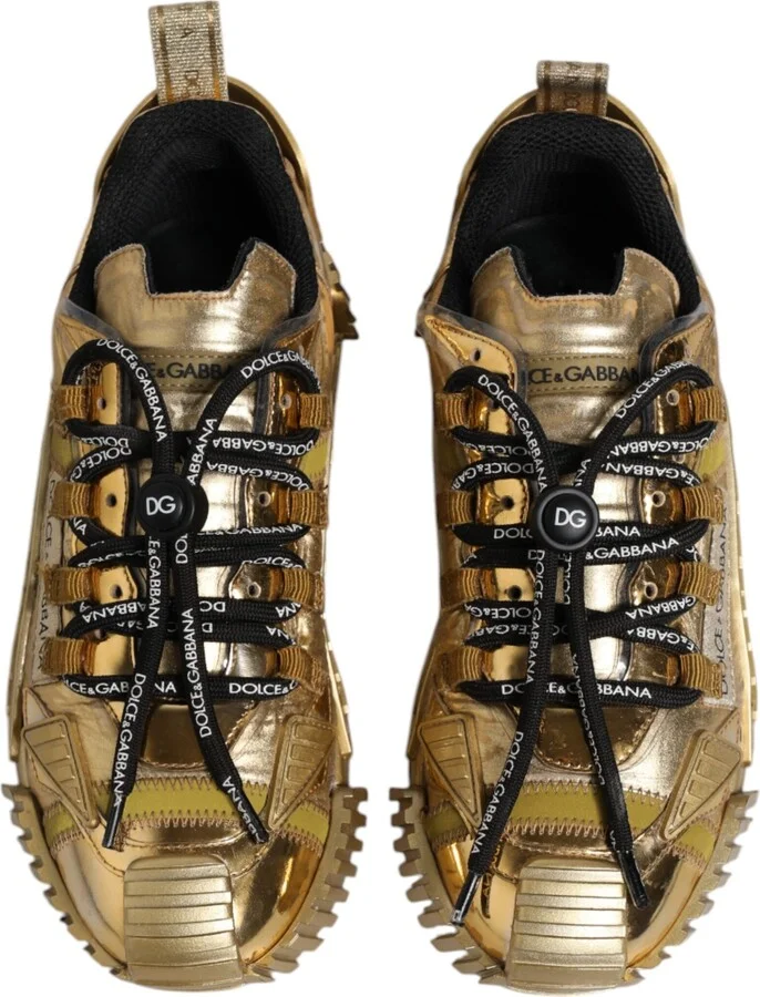 Gold Stretch Lace Up NS1 Sneakers Women's Shoes (Pre-Owned) - Image 3