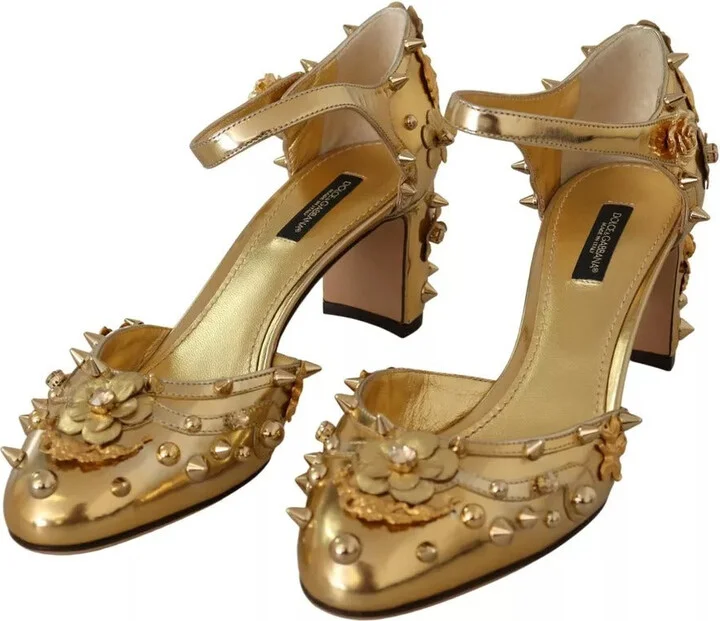 Gold Studs Vally Slingback Sandals Women's Shoes (Pre-Owned) - Image 4