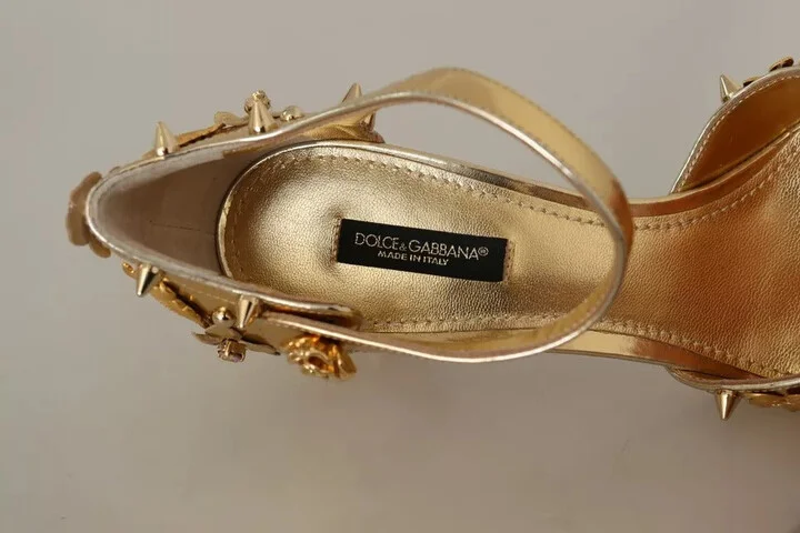 Gold Studs Vally Slingback Sandals Women's Shoes (Pre-Owned) - Image 6