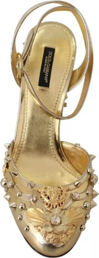 Gold Studs Vally Slingback Sandals Women's Shoes (Pre-Owned) - Image 3