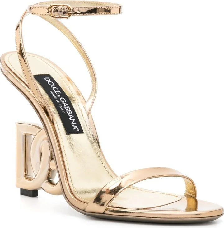 Gold-Tone 105 DG Cross Leather Sandals - Image 2