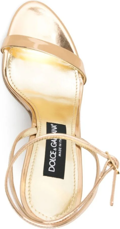 Gold-Tone 105 DG Cross Leather Sandals - Image 4