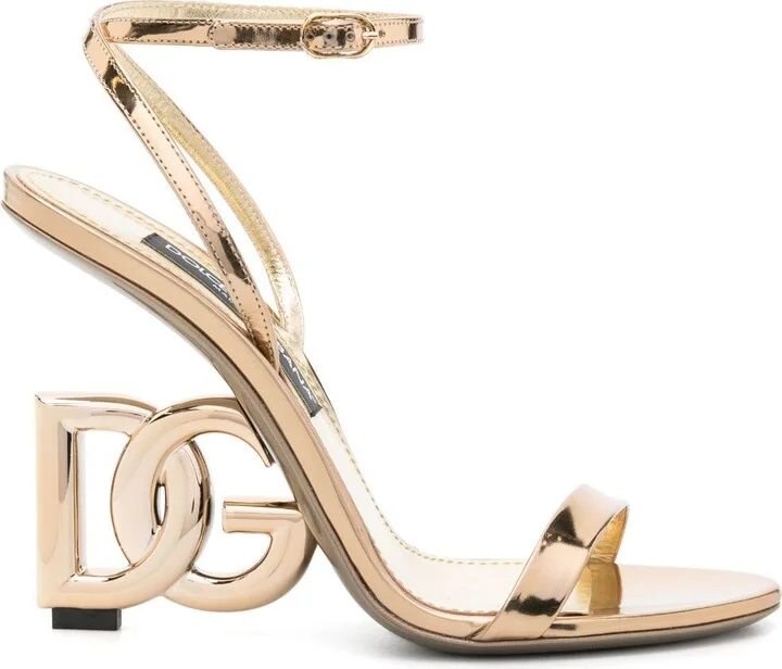 Gold-Tone 105 DG Cross Leather Sandals