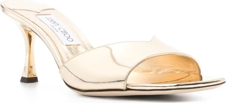 Gold-Tone Skye 70 Leather Sandals - Image 2