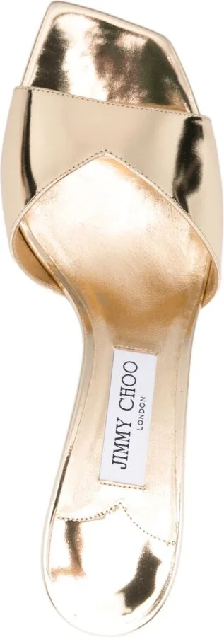 Gold-Tone Skye 70 Leather Sandals - Image 4
