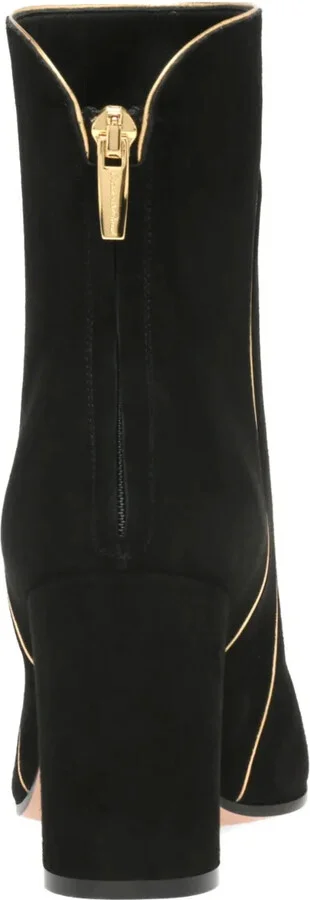 Gold-Trim Suede Boots - Image 3