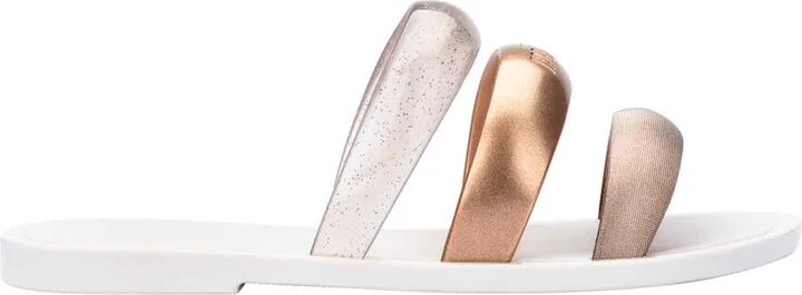 Gold / White Eclipse Slide - Bronze Gold White